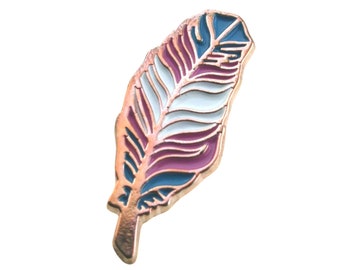 LGBTQ Pin / Badge / Brooch, Trans Feather, Transsexual Feather, Gift for Transsexuals, Trans Accessory