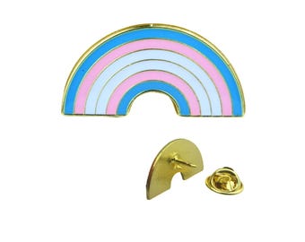 Pin/broche de esmalte LGBTQ - Insignia arcoíris - Pin arcoíris transgénero - Accesorios queer - Regalos para personas queer