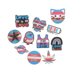 Trans Sticker Pack 50 stuks / Transseksueel stickerpakket - meer dan 50 verschillende stickers - Transseksueel Stickers Pack - LGBTQ stickerpakket