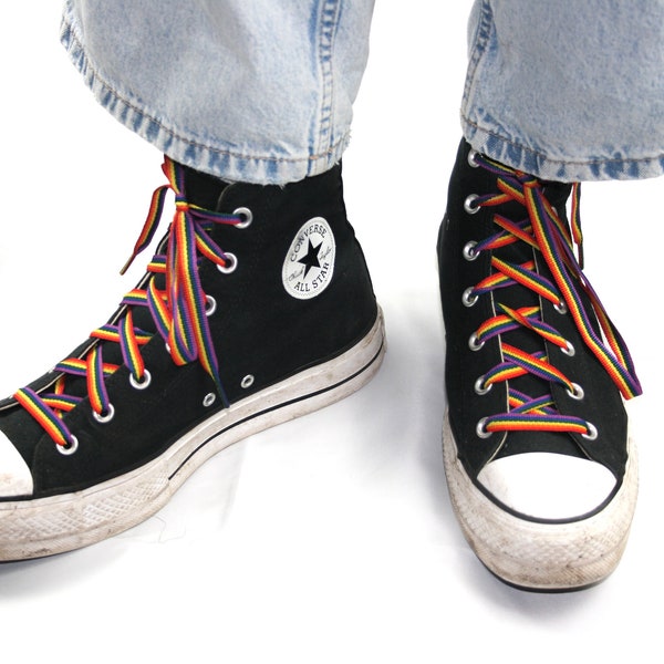 LGBTQ Schnürsenkel - Regenbogen Schnürsenkel, Rainbow Laces, 100 cm - 120 cm - 150 cm - LGBTQ Gift - Rainbow Laces for LGBTQ people