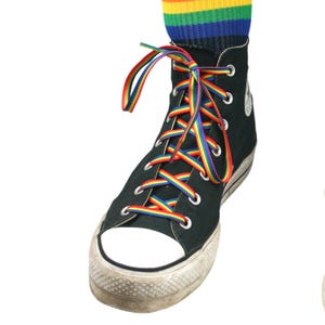 LGBTQ Shoelaces - Rainbow Shoelaces, Rainbow Laces, 100 cm - 120 cm - 150 cm - CSD Pride Gift - CSD Pride Laces for Queer people