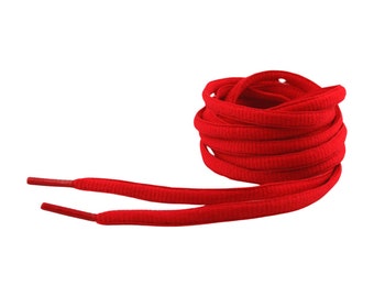 Lacets rouges - Lacets ronds en rouge - Lacets ronds - Lacets baskets rouges - Lacets en rouge - 100 cm de long