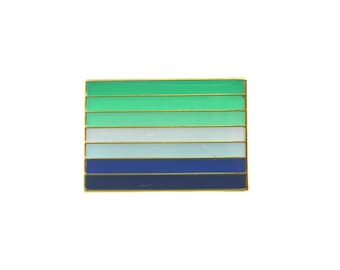 LGBTQ enamel pin / badge / brooch - Gay Flag - Homosexual Flag - Queer Flag - Queer Accessories - Men loves Men Accessories