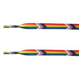 HBTQ-skosnören - Progress Pride-skosnören, PrideLaces, 100 cm - 120 cm - 150 cm - CSD Pride-gåva - CSD Pride-skosnören för queera personer