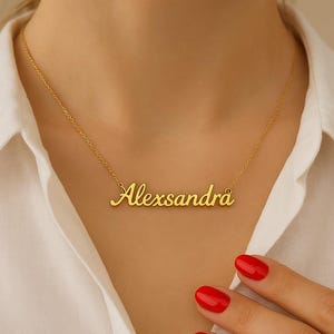 Custom Name Necklace, Personalized Name Pendant, Dainty Custom Jewelry, Gift for Her, Gift for Birthday