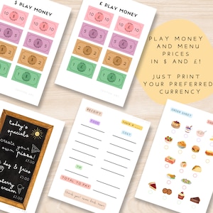 23 Printable Restaurant Pretend Play Pages Game Activity for Kids ...