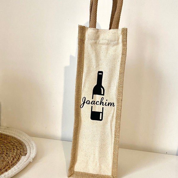 Sac Porte Bouteille Élégant et Personnalisable - Accessoire Parfait pour Amateurs de Vin