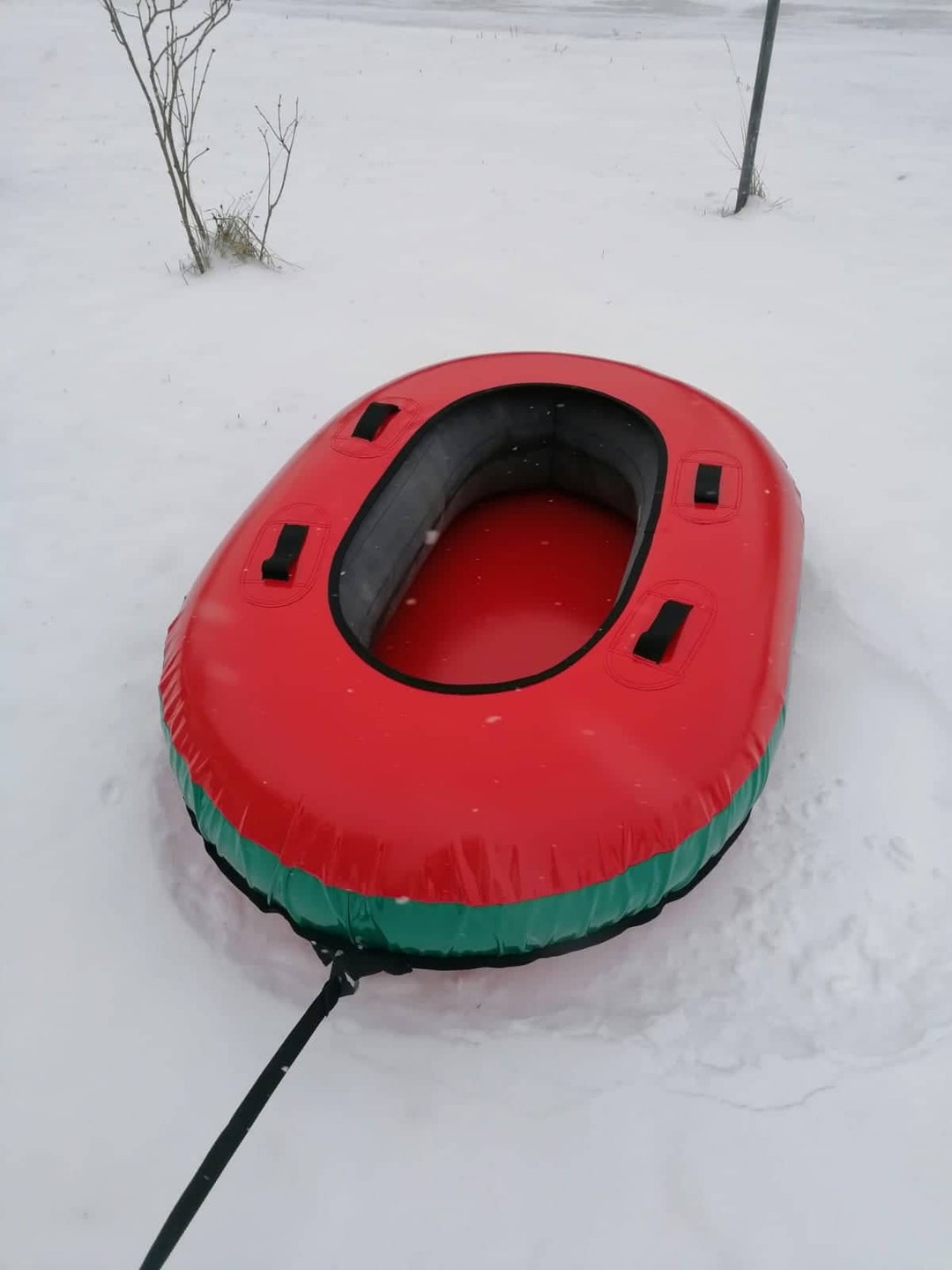 Commercial Towable Snow Tube Hard Bottom Sled Heavy Duty Cover With