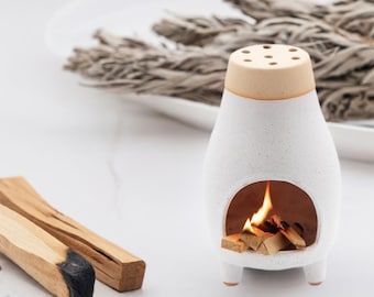 ALAIYE Palo Santo Incense Holder I Meditation Gift Ceramic Décor, Elegant Burner for Home Décor I Spiritual Cleansing & Relaxing