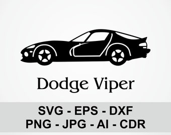 Dodge Viper, sports car, dxf, svg, ai, png, cdr, Digital Files, laser cut, cnc, plasma, home decor, automotive, printing, engraving