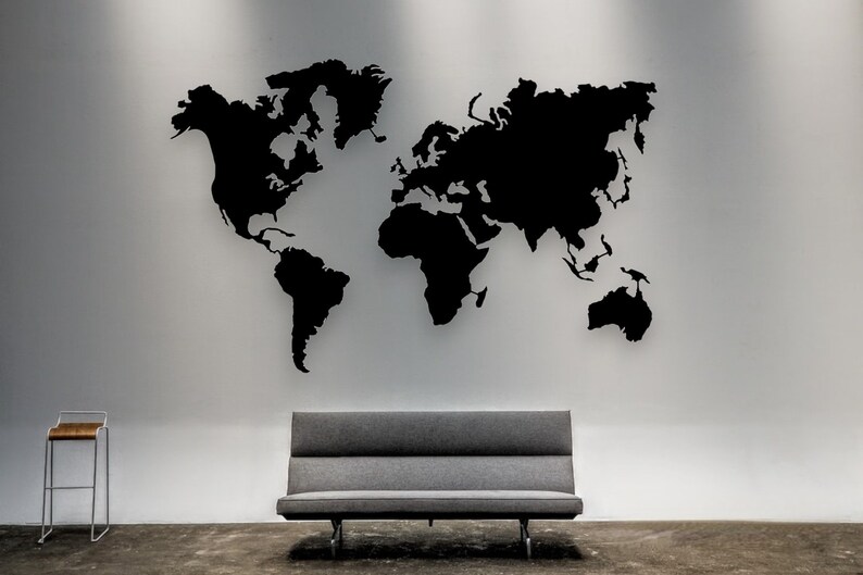World Map, Map, DXF, SVG, Ai, PNG, Cdr, Digital Files, Home Decor ...