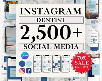 2024 MEGA BUNDLE: Dentist All in One Bundle Canva, Dentist Instagram, Dentist Marketing, Dentist Quotes, Dentist Business Cards