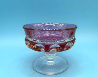 Set of 2 Indiana Glass KINGS CROWN Ruby Red Small Sherbet or Ice Cream