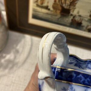 Antique Stanley Pottery Touraine Flow Blue Teapot Made In England c1909-1930 image 8