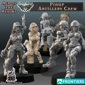 3 x Pinup Artillery Crew - Across the Realms