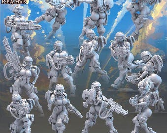 10 x Valkyrie Drop Babes Squad + Robo Sentry