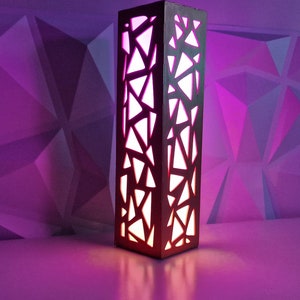 Geometric Lamp, LED Desk Light, Abstract Mood Lighting, Neon Sci-Fi, RGB Room Décor, Gam, Novelty night light, Ambient lighting, Home Decor