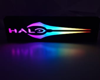 Halo-themalicht, energie-LED-lamp, gamergift-nachtlampje, neon USB-gadget, gameroomverlichting, plasma-neonlicht, gamingaccessoire