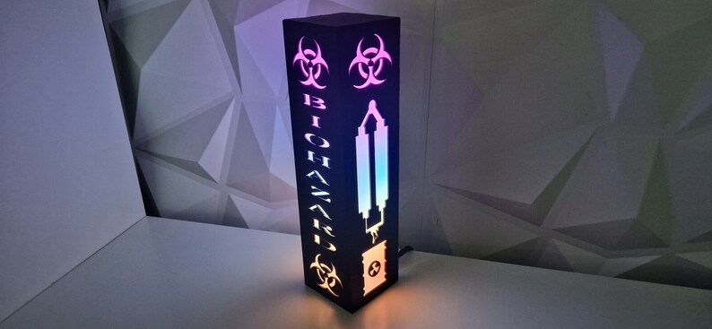 Biohazard Light, Radioactive Table Lamp, Sci-fi LED Night Light, Neon ...