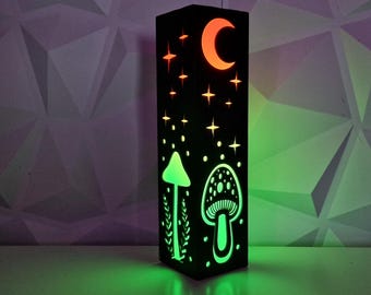 Mushroom Lamp, Nature Night Light, Magical Décor, Light Up Home Ornament, Bedside Table Lamp, Mystical Room Lighting, Glowing Mushrooms