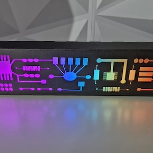 Circuit Board Light, LED Night Light, Sci-Fi Lamp, CyberPunk Decor, Neon USB Gadget, Game Room Lighting, PC Set Up, Gaming Desk Light, tech