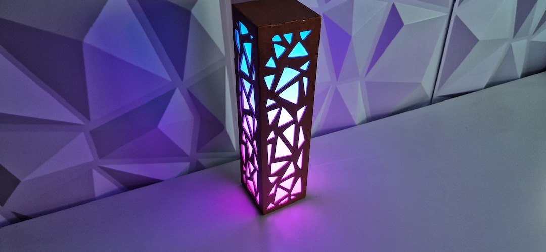 Geometric Lamp, LED Desk Light, Abstract Mood Lighting, Neon Sci-fi ...
