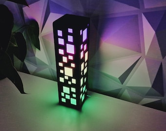 RGB LED Night Light: Sci-Fi Gamer Headset Holder Desk Lamp