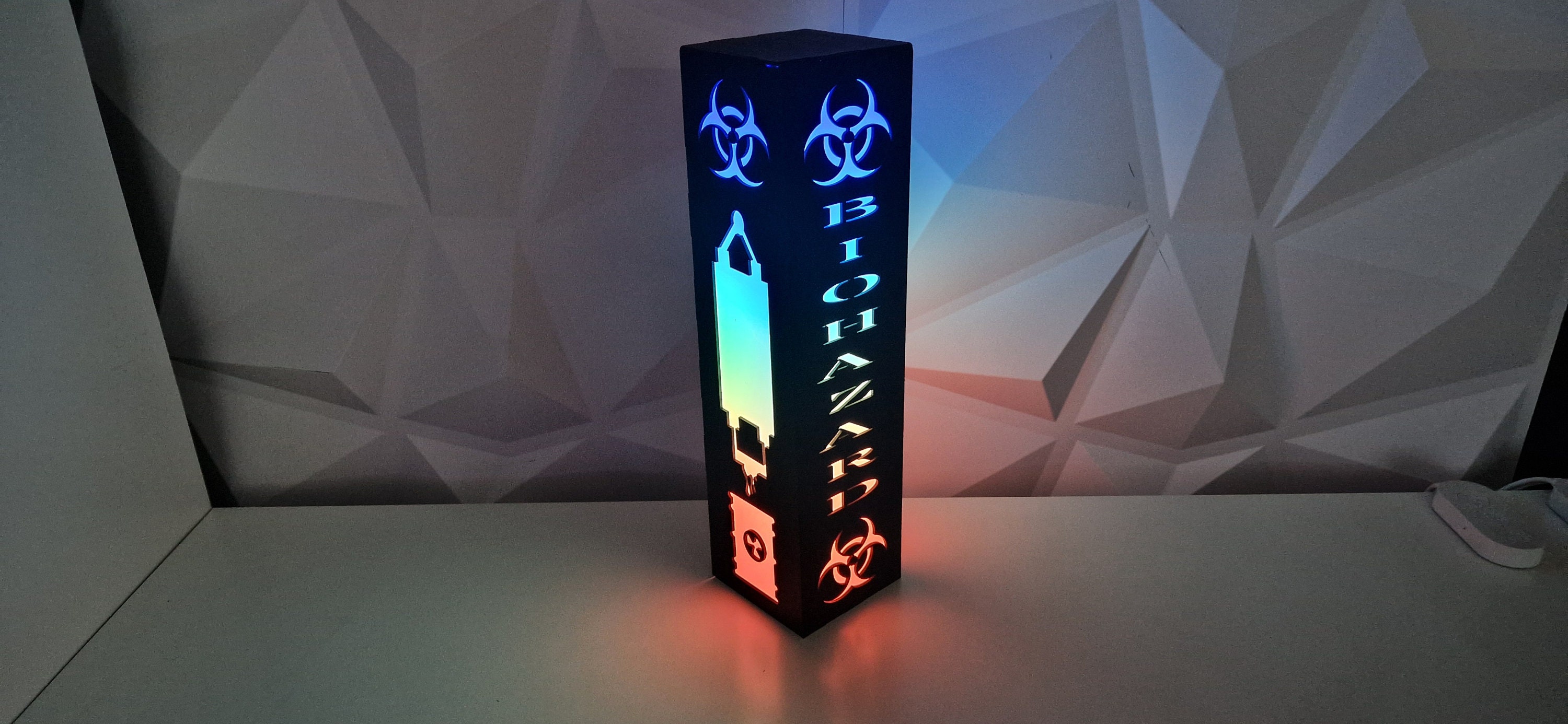 Biohazard Light, Radioactive Table Lamp, Sci-fi LED Night Light, Neon ...