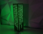 Matrix Light, LED Night Light, Sci-Fi Lamp, CyberPunk Decor, USB Gadget, Game Room Lamp, Futuristic Lighting, Code light, Diffused Lighting