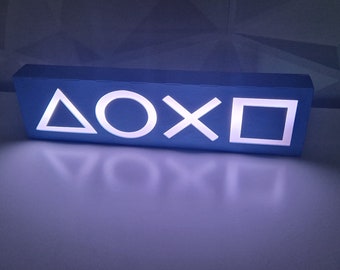 thumbnail image 2 of Officially Licensed PlayStation LED Sign – 9.4 Inch Collectible Light For Gamers, USB Or Battery Powered, Desk Or Wall Mount 2 of 3