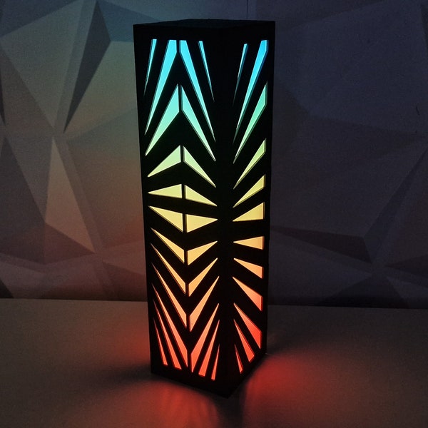 Geometric Lamp, LED Desk Light, Abstract Mood Lighting, Neon Sci-Fi, RGB Room Décor, Gaming set up, Novelty Night lamp, Unique Home Lighting