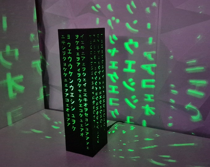 Matrix Light, LED Night Light, Sci-Fi Lamp, CyberPunk Decor, USB Gadget, Game Room Lamp, Futuristic Lighting, Code light, None Diffused LED