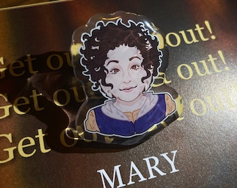 Broche acrílico de Mary, fantasmas de la BBC