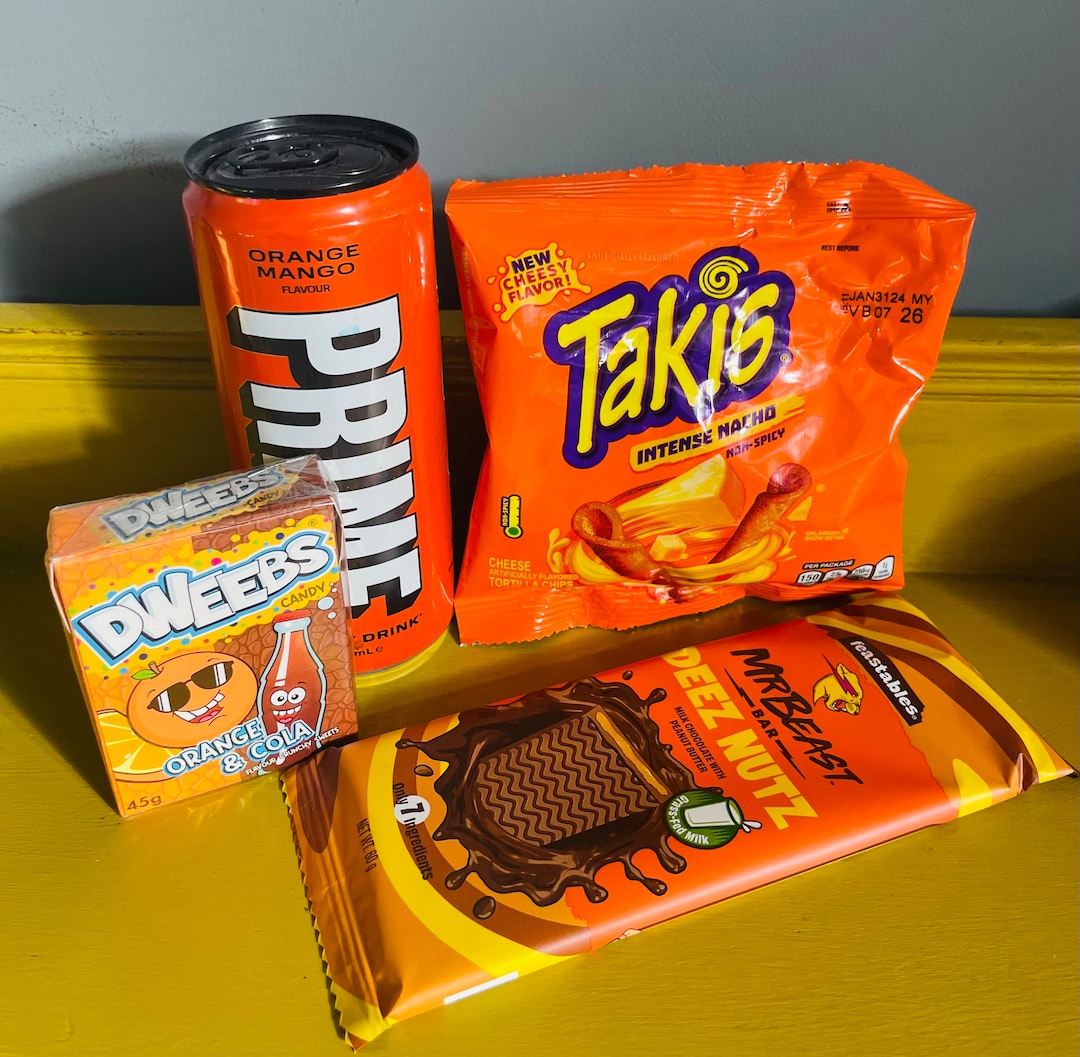 Takis, Mr Beast, Nerds und Prime mini Geschenkbox Etsy Schweiz