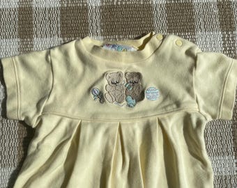 Vintage Baby Miniwear Pastel Yellow One Piece