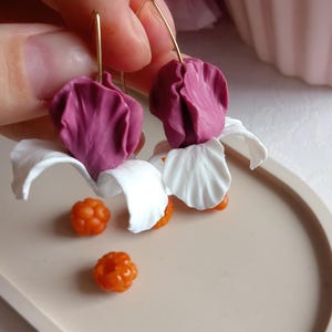 Iris earrings.