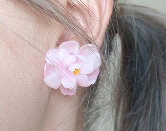 garden rose earrings