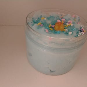 Blue Cotton Candy Cloud Slime- Sprinkles N  Slime.   8 oz