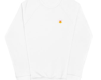 Elevate Comfort and Style with the Wellness Bum Circle Unisex Organic Raglan Sweatshirt