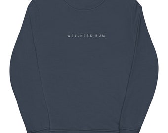 Wellness Bum Organic Sweatshirt in Asphalt Blue – The Eco-Friendly & Stylish Choice for Conscious Shoppers