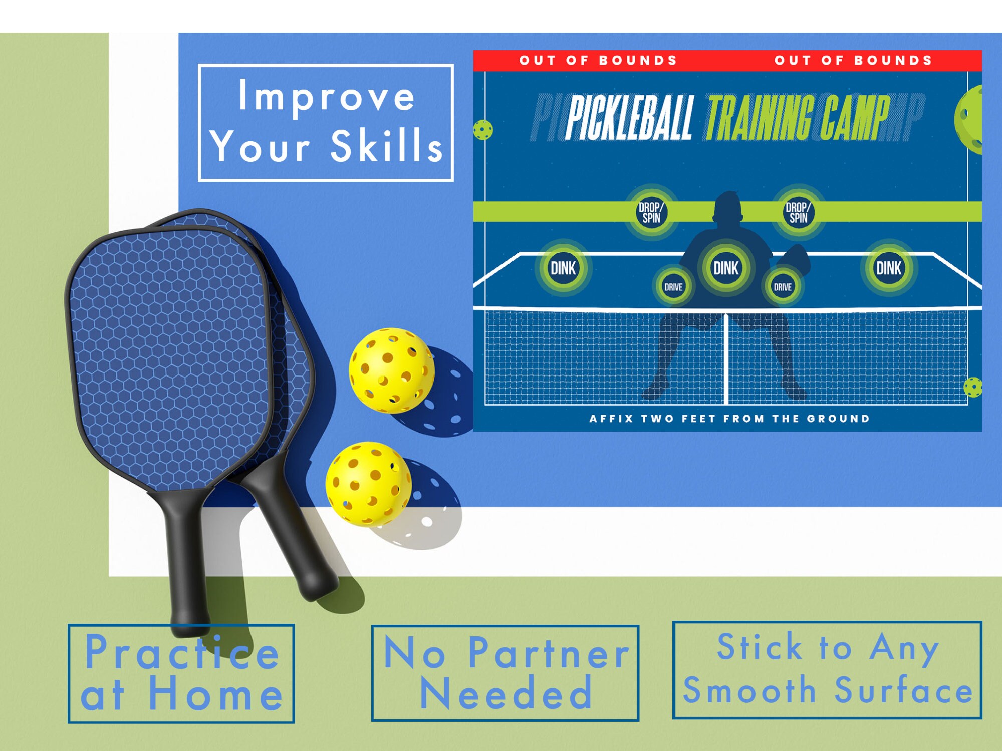 Ultimate Pickleball Rebounder Training Aid Perfect Your Dinks & Elevate