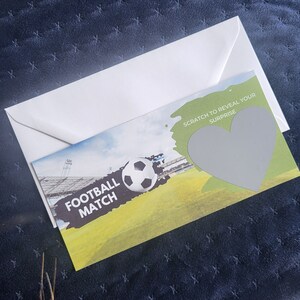 Match de football surprise dévoilé | Gratter | Personnalisé | Cadeau | Présent | Surprise | Cadeau à gratter | pour lui | Pour elle