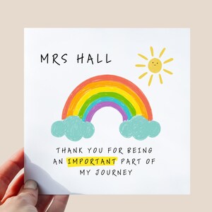 Tarjeta de agradecimiento profesor / Profesor / Personalizado / especial / Tarjeta / Ayudante de profesor / Gracias /