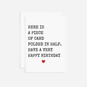 Carte de joyeux anniversaire | Anniversaire | Carte d'anniversaire pour lui | pour elle | Huméreux | Drôle | Carte de voeux d'anniversaire simple | Frère | Oncle