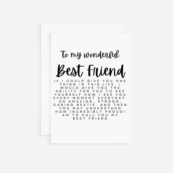 Bestie-Karte Zur Geburtstag – Lustige Freundschaftskarte Für Die Beste Freundin Mit Freiem Innenraum Zum Selbstgestalten