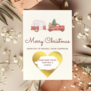 Biglietto di Natale personalizzato da grattare/amico/biglietto/biglietto d'auguri/unico/biglietti di Natale/famiglia/tradizionale/regalo a sorpresa