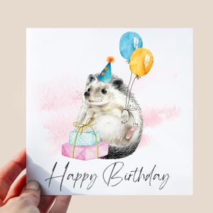 carte d'anniversaire de hérisson | Hérisson | Cadeau | Présent | pour elle | Grand-mère | Amant hérisson