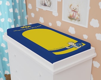 Fallout Vault-Tec Baby Changing Pad Cover || Vault Dweller Changing Mat Cover || Gaming Gamer Merch Gift Idea