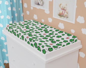 Junimo Love Heart Baby Changing Pad Cover || Stardew Valley Gaming Merch || Cute Gamer Gift Idea