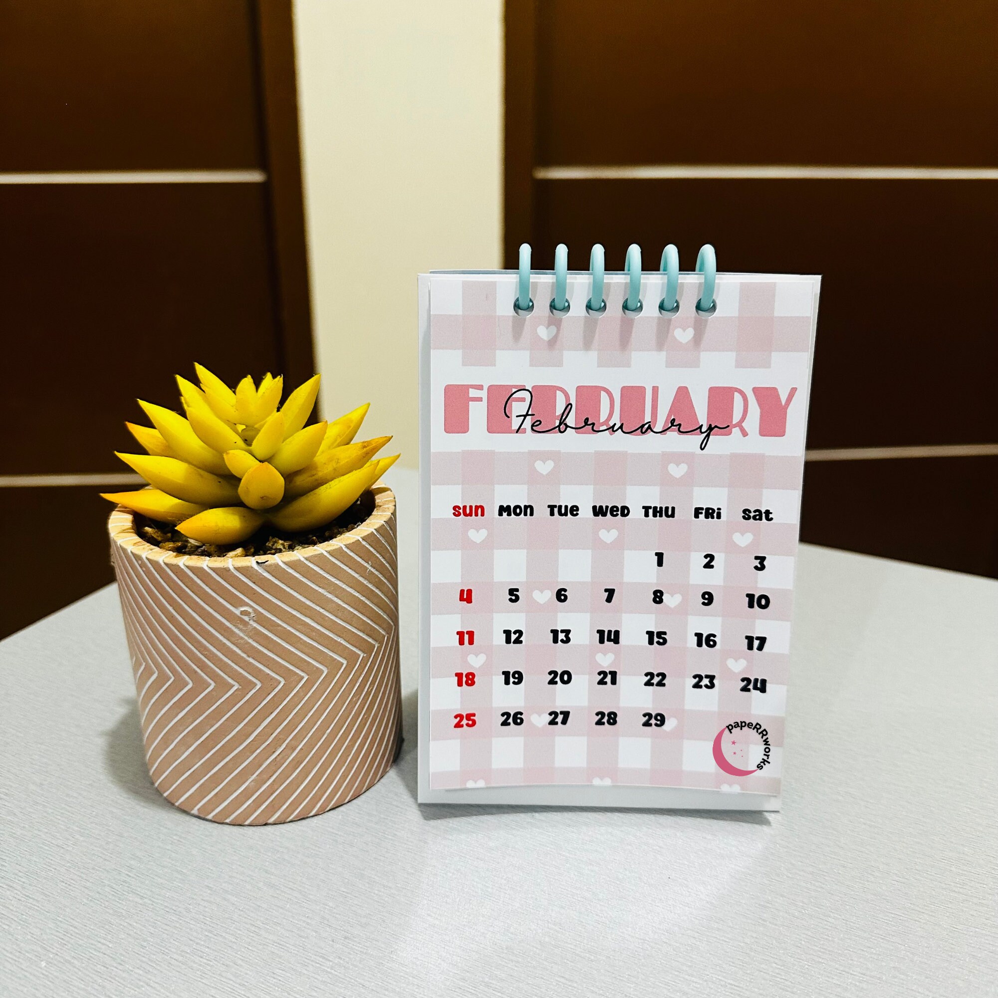 Mini Desk Calendar, Printable Desk Calendar, Desk Calendar 2024 ...